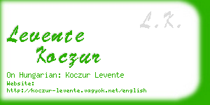 levente koczur business card